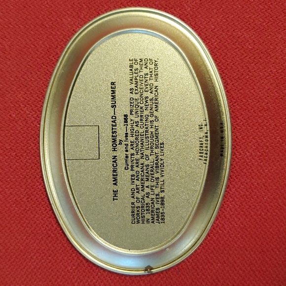 Currier & Ives decorative trays American Homestead Set of 4 Seasons vintage - Picture 5 of 11